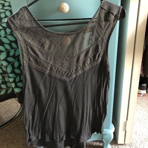 American Eagle sheer top and semi open back top